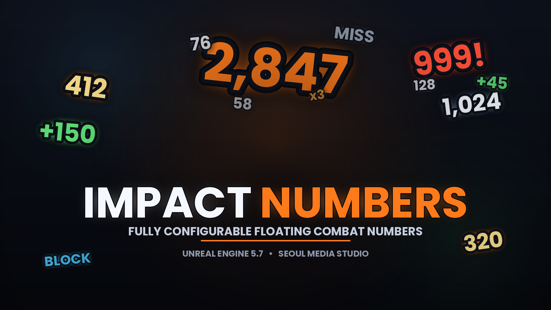 Impact Numbers — UE5 Floating Combat Numbers Plugin
